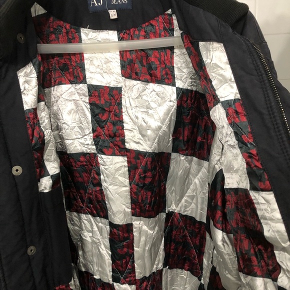 AJ Armani Jeans Saetta Riders  chic luxury jacket coat size Xl - Picture 7 of 12